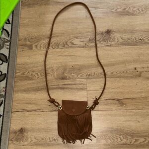 Brown Fringe Crossbody Bag